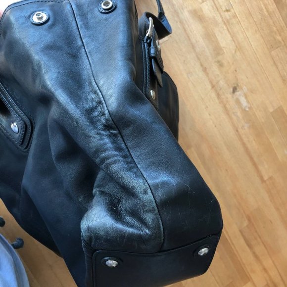 Coach soho Black Leather Buckle Satchel Tote Shoulder Bag Hand Purse 13110 - Picture 7 of 15